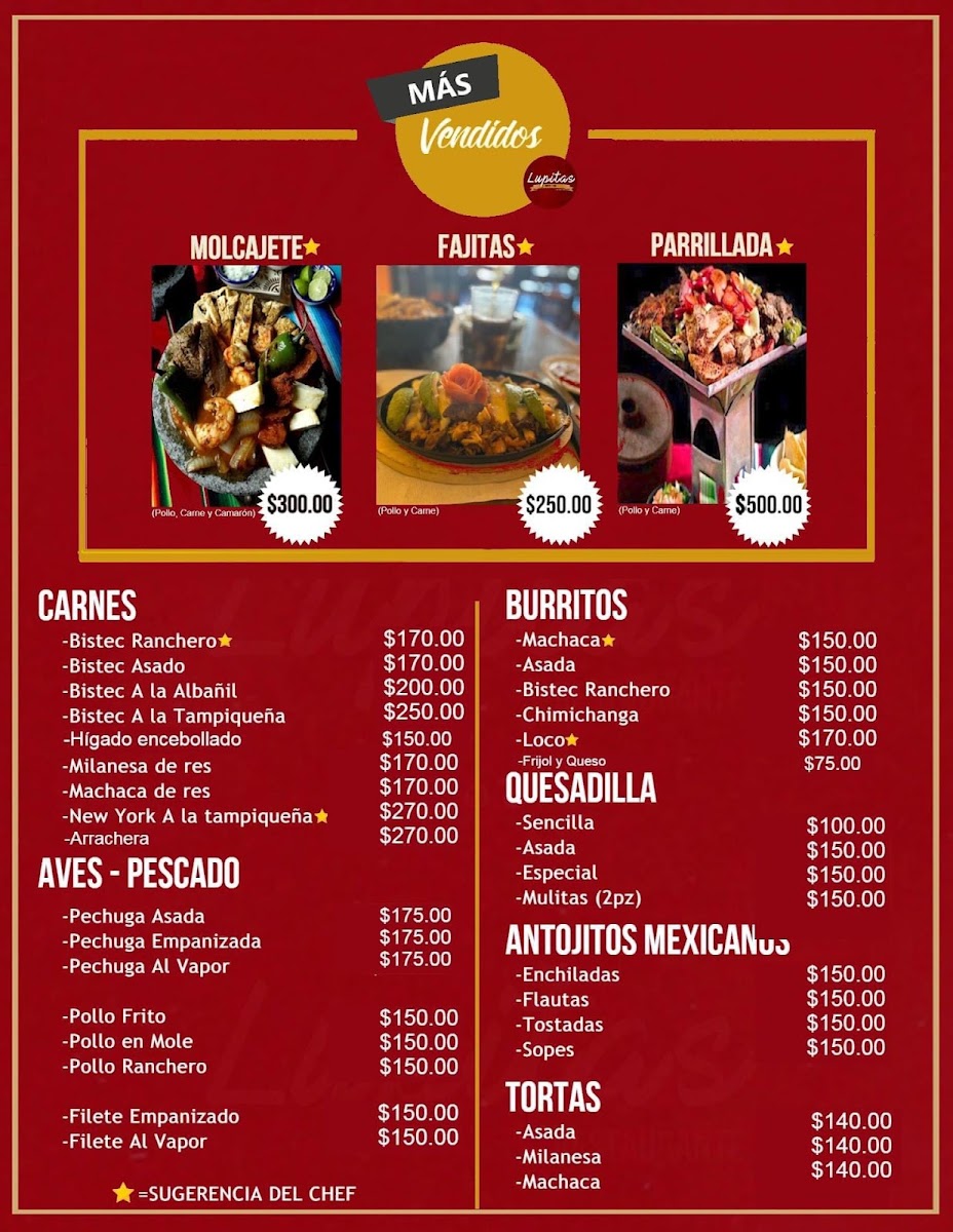Restaurante Lupitas Otay Menu - Image 1